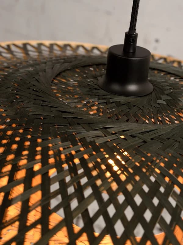 Good&Mojo Bamboe LED Wandlamp Kalimantan | 1X E27 Max 40W | Natural/Black thumbnail 2