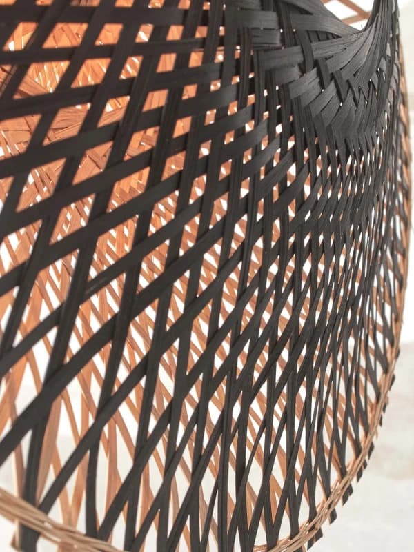 Good&Mojo Bamboe LED Wandlamp Kalimantan | 1X E27 Max 60W | Black/Natural thumbnail 2