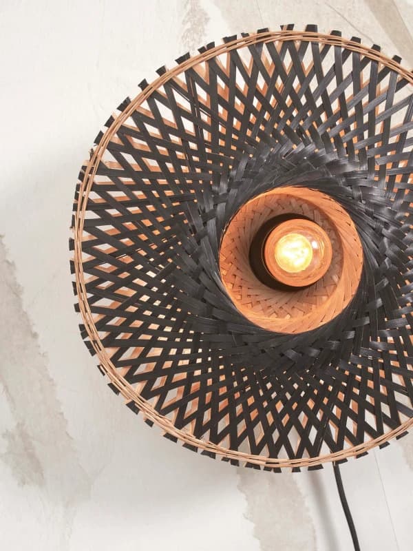 Good&Mojo Bamboe LED Wandlamp Kalimantan | 1X E27 Max 60W | Black thumbnail 2