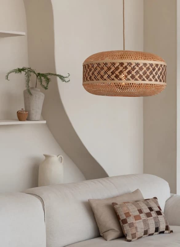 Good&Mojo Bamboe LED Hanglamp Langkawi | 1X E27 Max 60W | Warm Earth Tones thumbnail 2