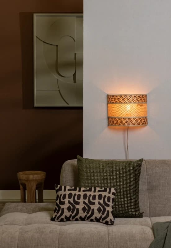 Good&Mojo Bamboe LED Wandlamp Langkawi | 1X E27 Max 60W | Warm Earth Tones thumbnail 2
