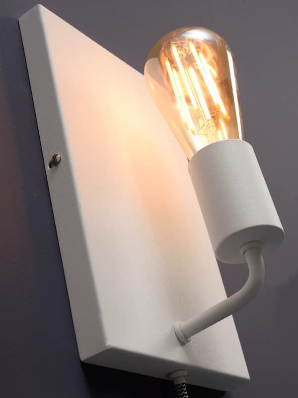 it's about RoMi LED Wandlamp Madrid | 1X E27 Max 60W | White thumbnail 2