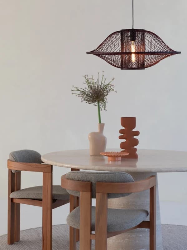 Good&Mojo Bamboe LED Hanglamp Maui | 1X E27 Max 60W | Deep Wine Red thumbnail 2