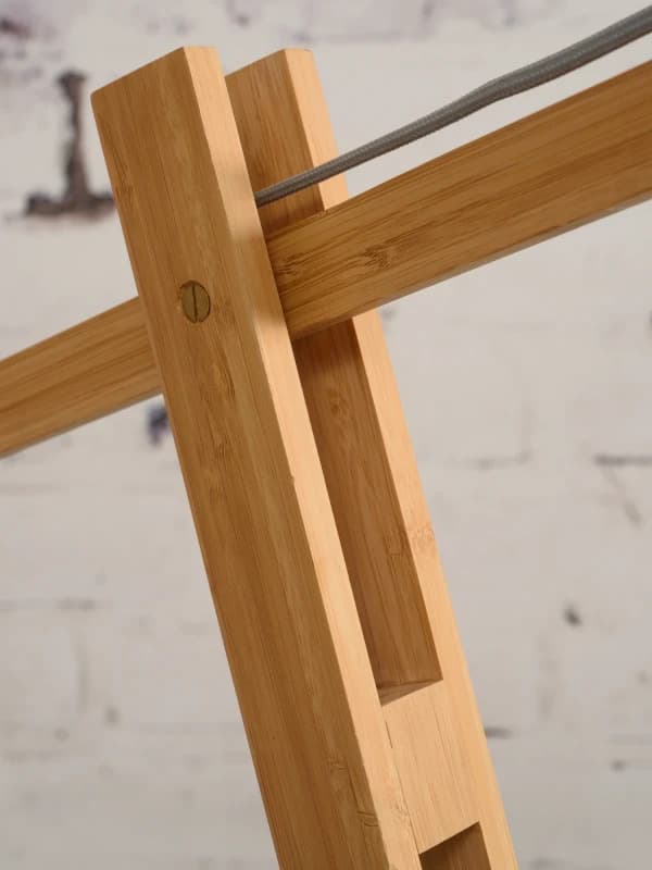 Good&Mojo Bamboe LED Staande Lamp Montblanc | 1X E27 Max 60W | Black thumbnail 2