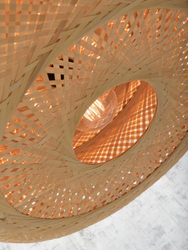 Good&Mojo Bamboe LED Wandlamp Palawan | 1X E27 Max 40W | Naturel thumbnail 2