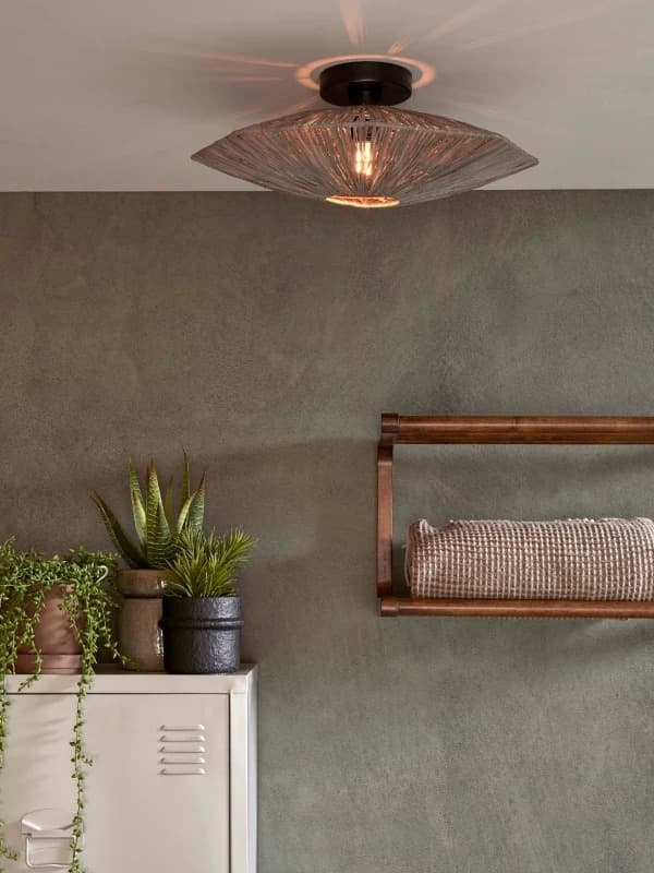 Good&Mojo LED Plafondlamp Panama | E27 60W | Dark Grey thumbnail 2