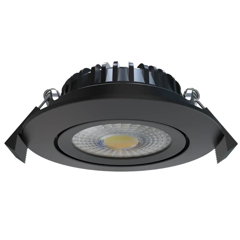 ELP LED InbouwspotØ68mm | 6W 2700K/4000K 600Lm | 927/940 60° IP44 | Triac Dimbaar | Zwart 3CCT