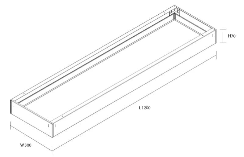 Megaman Onderdeel | OPBOUWFRAME 120x30x7CM | MM12303 thumbnail 2