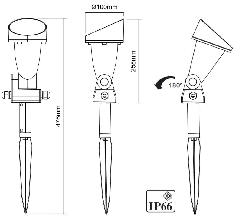 Megaman LED Tuinlamp | 9.5W 3000K 700lm 830 | IP66 thumbnail 2