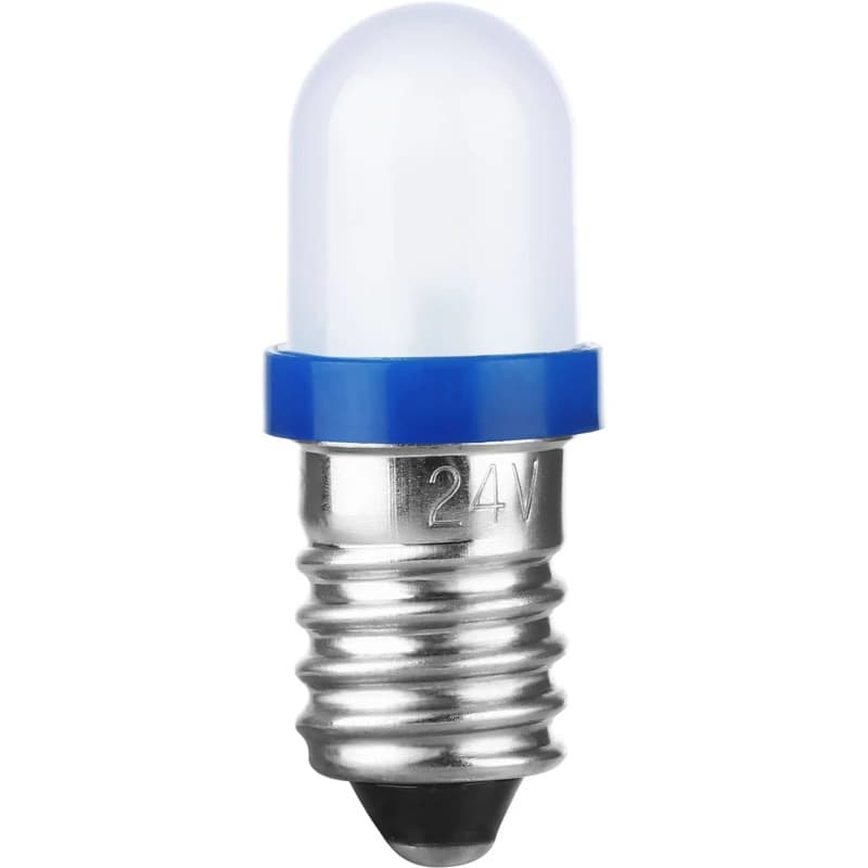 Schiefer E10 LED Lamp | 0.48W 24V 20mA Blauw | 8.5x28mm | 10 stuks