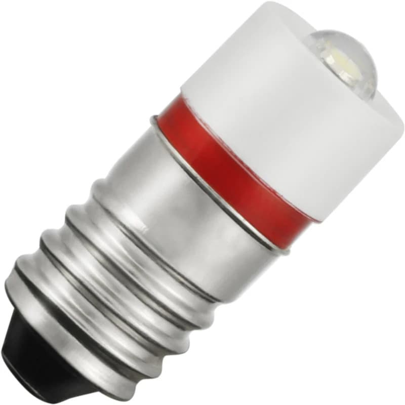 Schiefer E10 LED Lamp | 0.48W 24V 20mA Rood | 10x23.5mm | 10 stuks thumbnail 2