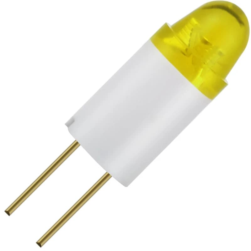 Schiefer Bi-pin LED Lamp | 0.24W 24V 10mA Geel | 6x16mm | 10 stuks