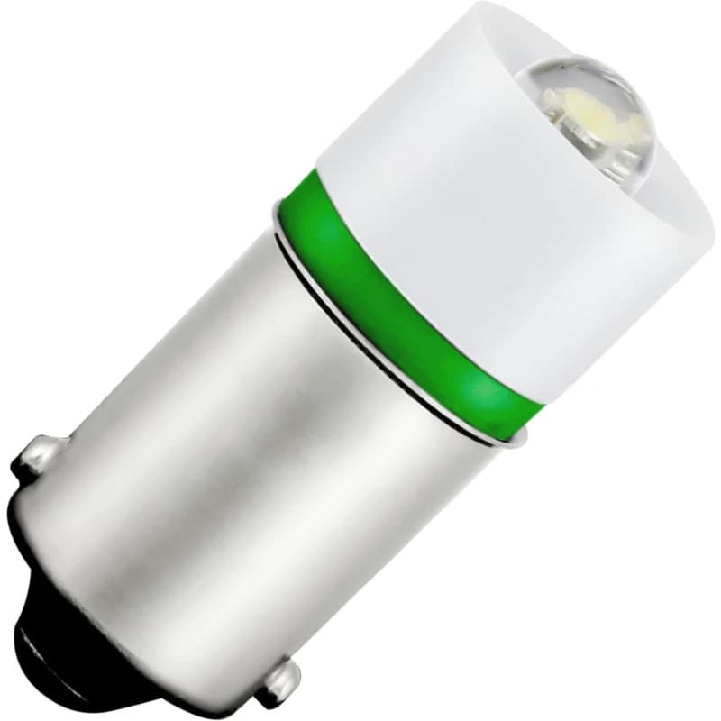 Schiefer BA9s LED Lamp | 0.56W 24V/28V 20mA Groen | 10x23.5mm | 10 stuks thumbnail 2