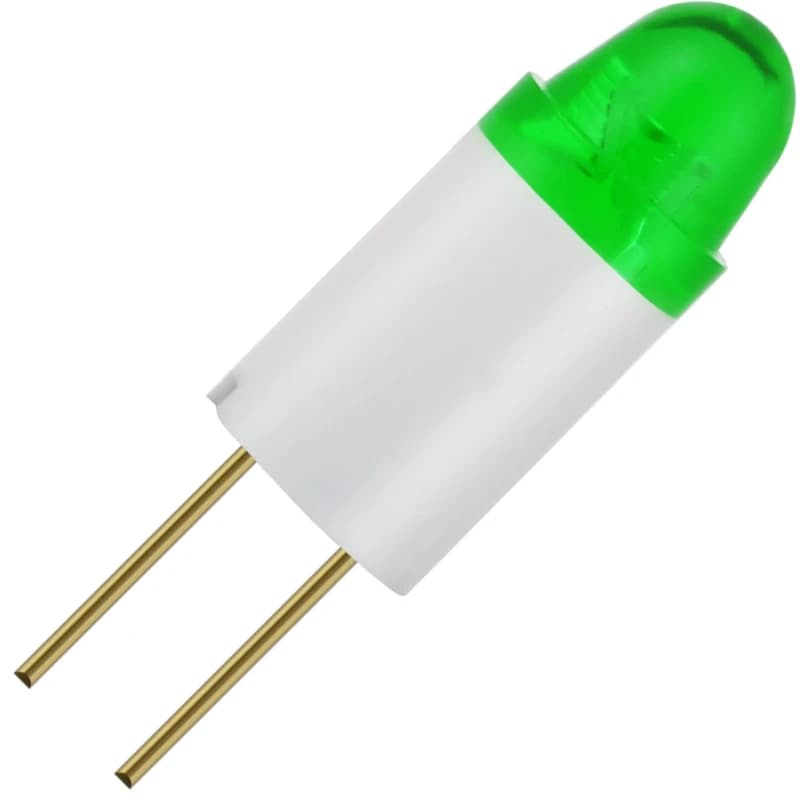 Schiefer Bi-pin LED Lamp | 0.12W 12V 10mA Groen | 6x16mm | 10 stuks thumbnail 2