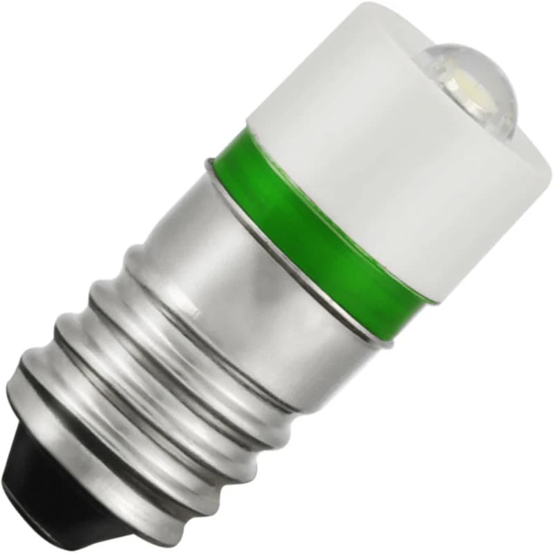 Schiefer E10 LED Lamp | 0.56W 28V 20mA Groen | 10x23.5mm | 10 stuks thumbnail 2