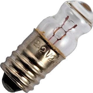 Schiefer E10 Gloeilamp | 0.66W 2.2V 300mA 2500K | 10x28mm | 10 stuks