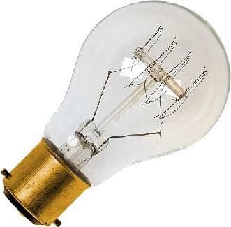 Schiefer Ba22d Gloeilamp | 60W 2700K 240lm 220V/240V | Dimbaar thumbnail 2