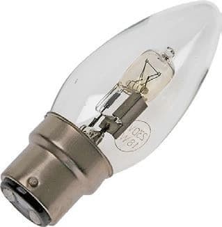 Schiefer Ba22d Halogeen Kaarslamp | 20W 240lm 2800K 230V/240V | Dimbaar