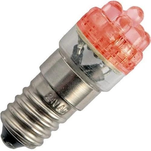 Schiefer E14 LED Lamp | 2.2W 220V 10mA Rood | 18x45mm | 10 stuks thumbnail 2