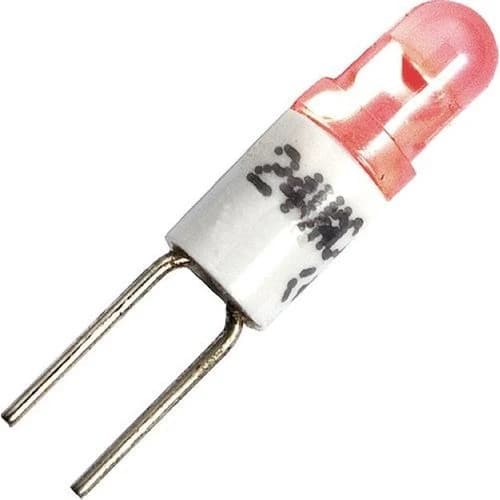 Schiefer Bi-pin LED Lamp | 0.28W 28V 10mA Rood | 4x10mm | 10 stuks thumbnail 2