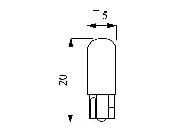 Schiefer W2 x 4.6d Gloeilamp | 1.2W 24V 50mA 2500K | 5x20mm | 10 stuks thumbnail 2