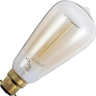 Schiefer Ba22d Edison Gloeilamp | 60W 2700K 240lm 220V/240V | Dimbaar