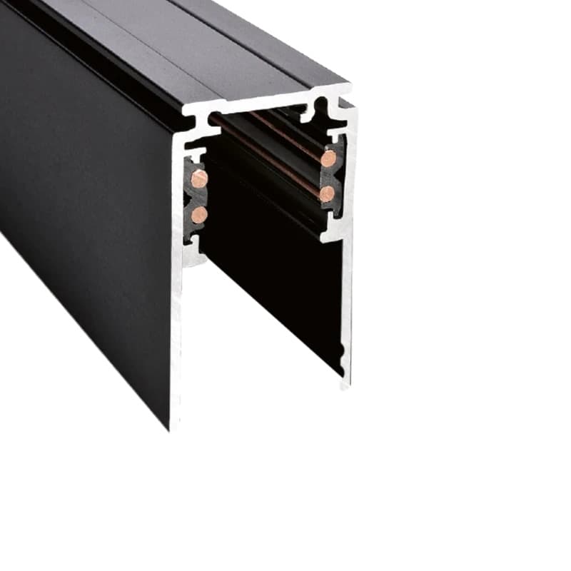 Powergear Spanningsrail | 48V Track 3 M 48V track (3000mm) surface deep Black | PRO-DN130-B-PT