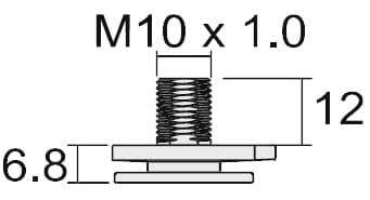Powergear Onderdeel | 3-phase track Nipple M10x1.0 H12mm Grijs | PRO-M10-012-02-S thumbnail 2