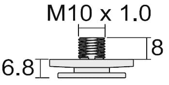 Powergear Onderdeel | 3-fasen rails Nippel M10x1.0 8mm alu | PRO-M10-008-02 thumbnail 2