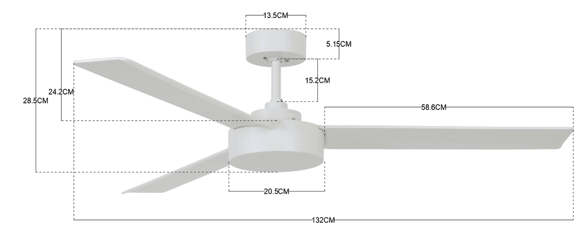 Beacon Bayside Lagoon Outdoor Plafondventilator 132CM Wit thumbnail 2