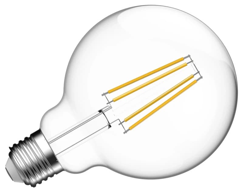 10x Megaman E27 LED Globelamp | 8W 2700K 220V/240V | 827Ø95mm Dimbaar | MM10026