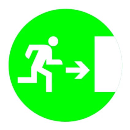 Performance in Lighting Noodverlichting Pictogram | DROP 28 PICTOGRAM UITGANG RECHTS-Pictogram DX uitgang rechts | 008350