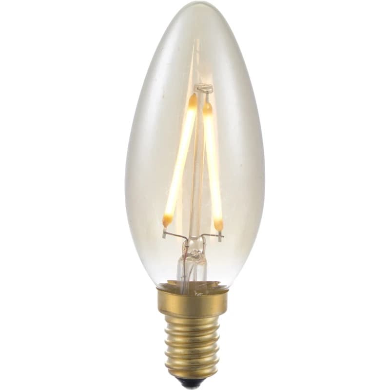 SPL E14 LED Kaarslamp | 2W Goud 2200K 220V/240V 922 | 360° Dimbaar thumbnail 2