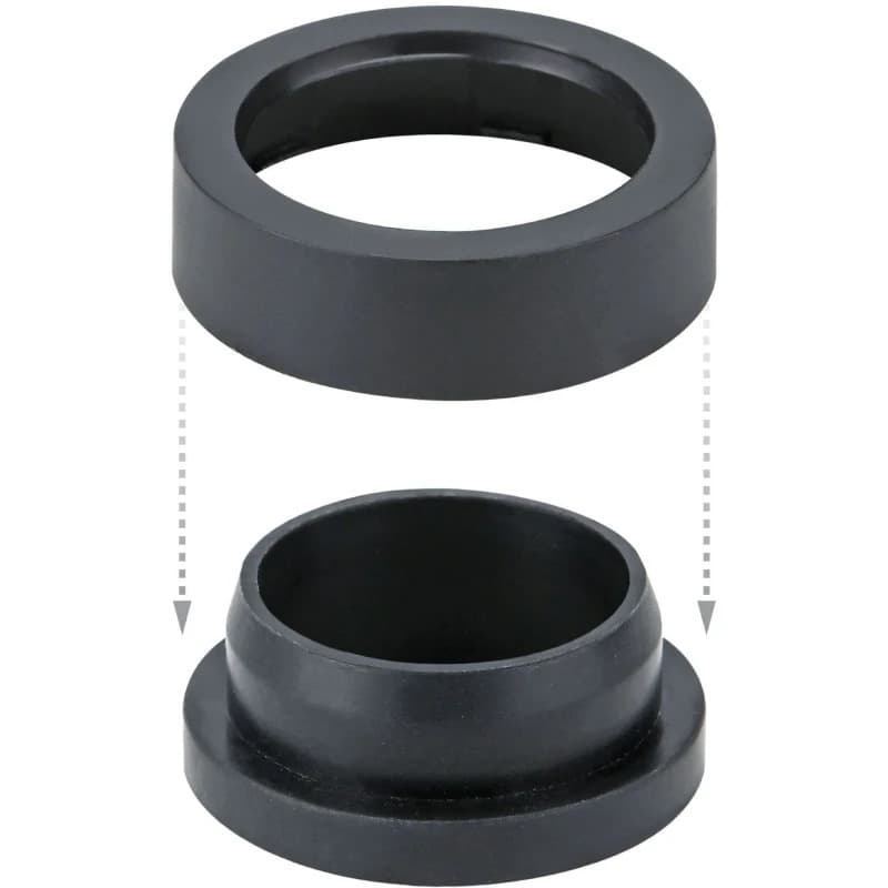 SPL | Rubber ring voor E27 voet (waterafstotend) Zwart 2 delen | 604500007