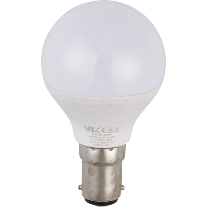 SPL BA15d LED Kogellamp | 3W 3000K 12V/60V 830 | 160°