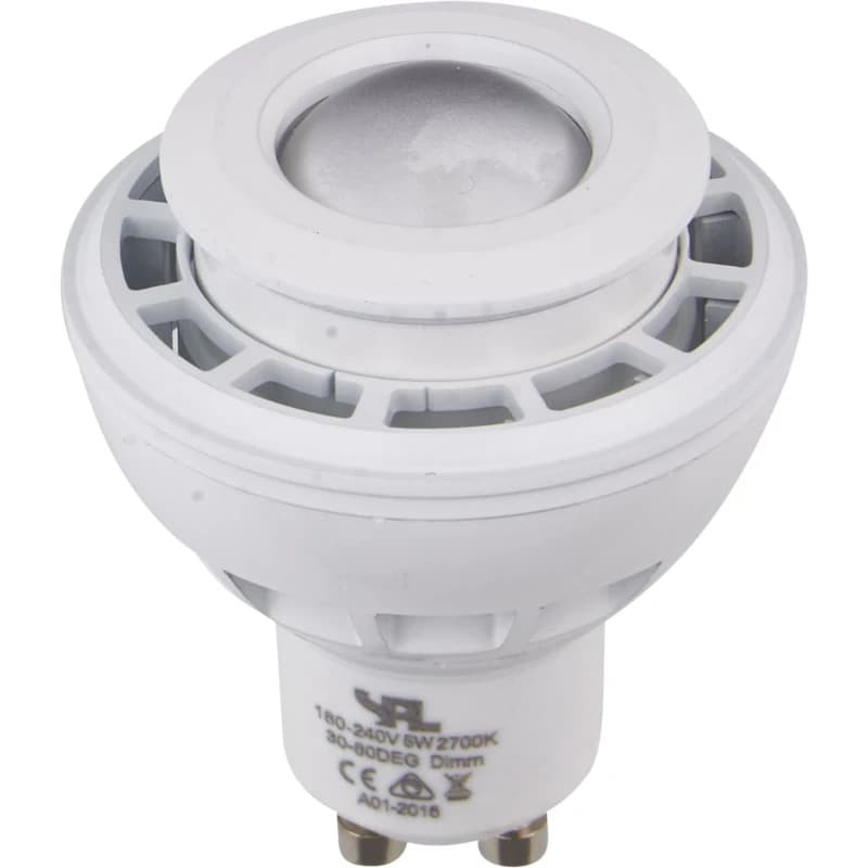 SPL GU10 MR16 LED Spot | 5.5W 2000K/2800K 180V/240V 820/828 | 30°/80° Ø50mm Dimbaar