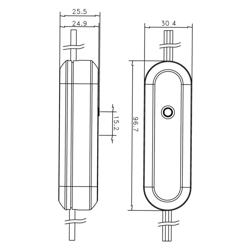 SPL Push Snoerdimmer Trailing Edge LED 0-50W wit