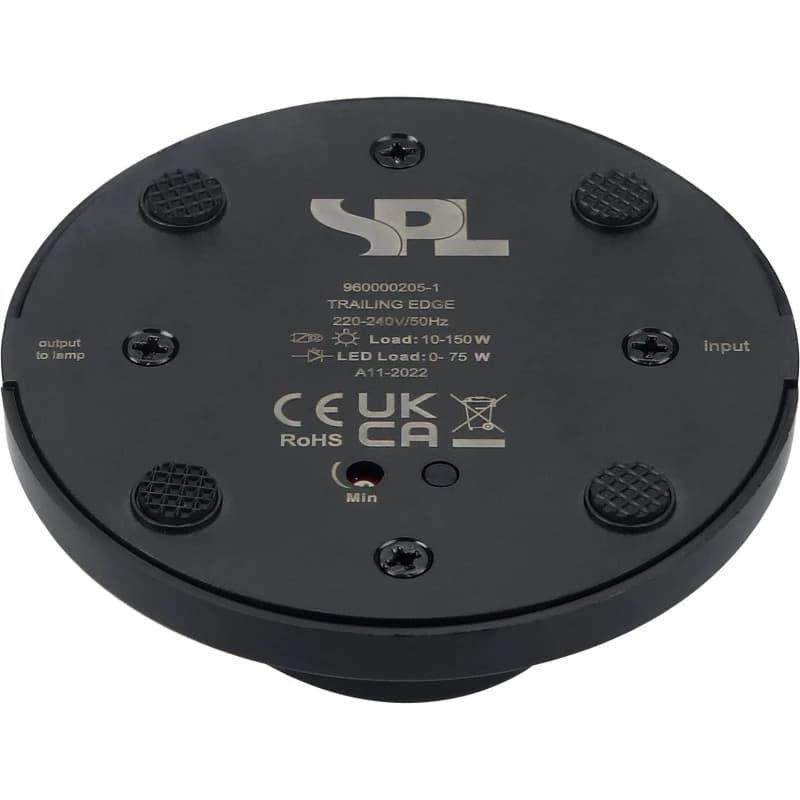 SPL Rotary voetdimmer Trailing Edge LED 0-75W zwart