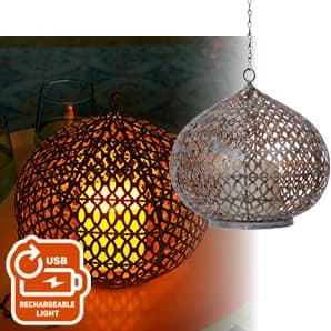 Luxform | Batterij/USB tafel/hanglamp Edessa thumbnail 2