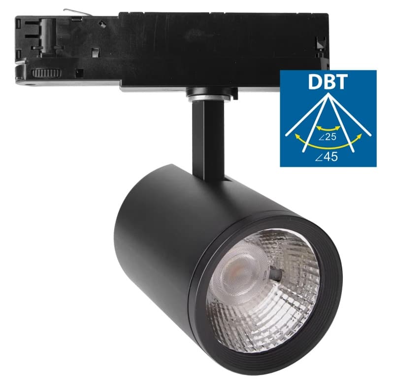 Megaman LED 3-fase spot | 37W 3000K 3300lm 830 | IP20 Zwart