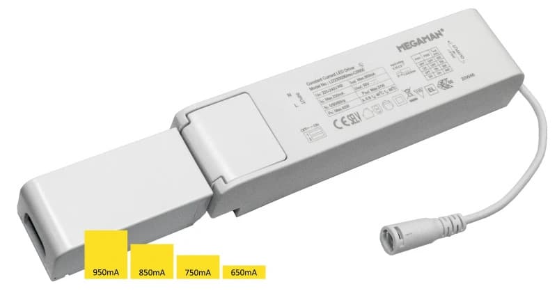 Megaman LED Driver | 650mA/950mA 25W/37W 30V/39V | IP20 | MM10964