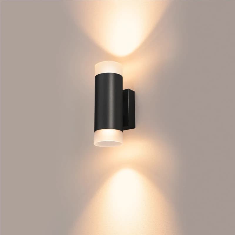 SLV LED Up-Downlighter | 2X GU10 Max 10W  | IP20 Dimbaar Zwart | ASTINA