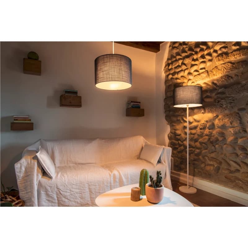 SLV Lampenkap | FENDA | 30 cm rond | lampenkap | grijs thumbnail 2