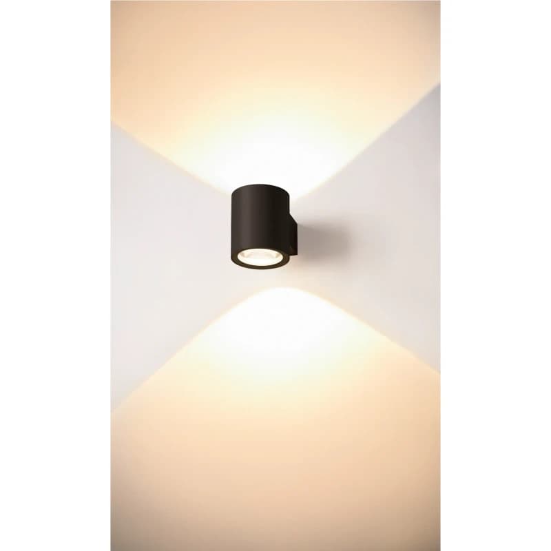 SLV LED Up-Downlighter | 15W 2000K 44lm 920 | IP20 Dimbaar Zwart | OCULUS