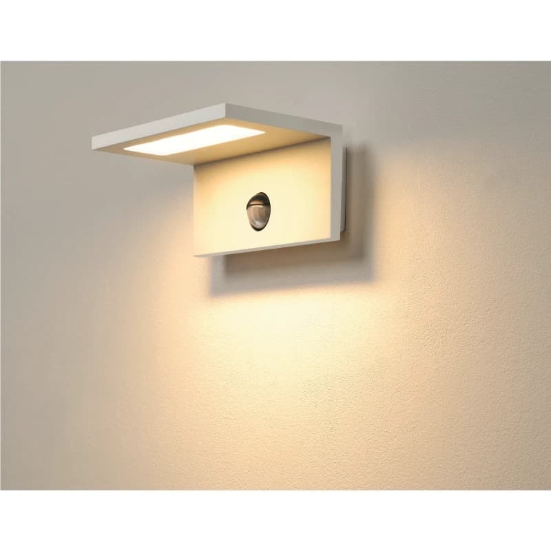 SLV LED Wandlamp | 9.8W 3000K 750lm 830 | IP44 Sensor Wit | ANGOLUX thumbnail 2