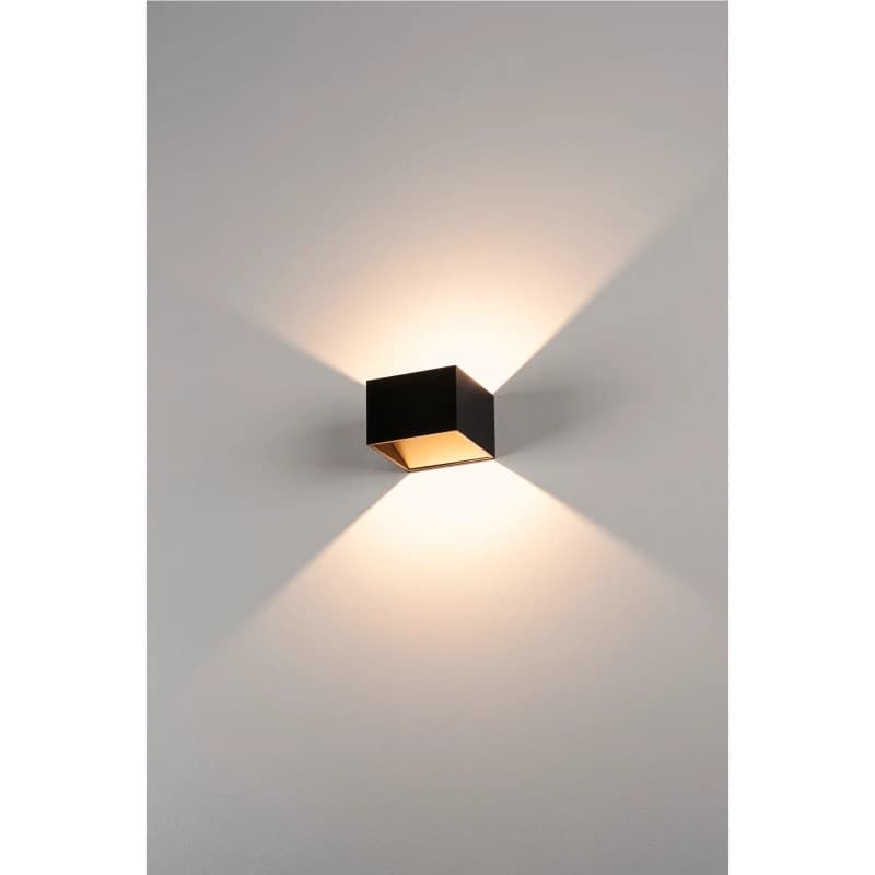 SLV LED Wandlamp | 6W 3000K 300lm 930 | IP20 Zwart | LOGS