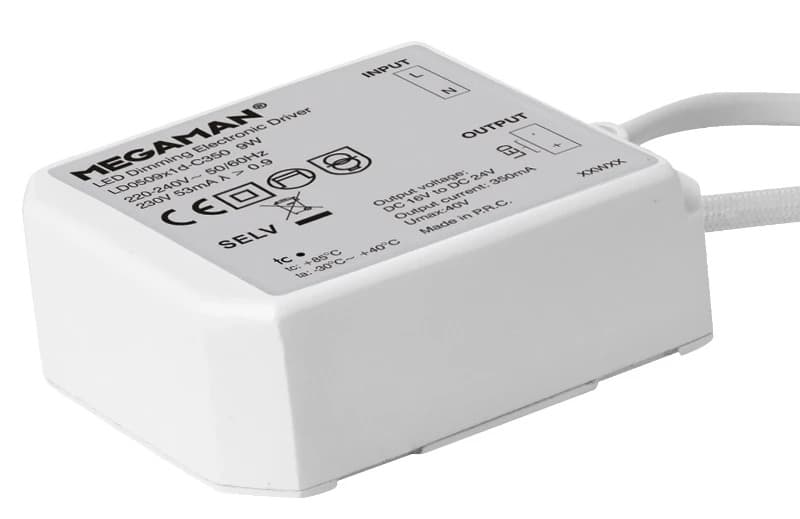 Megaman LED Driver | 350mA 9W 16V/24V | Dimbaar IP20 | MM07928