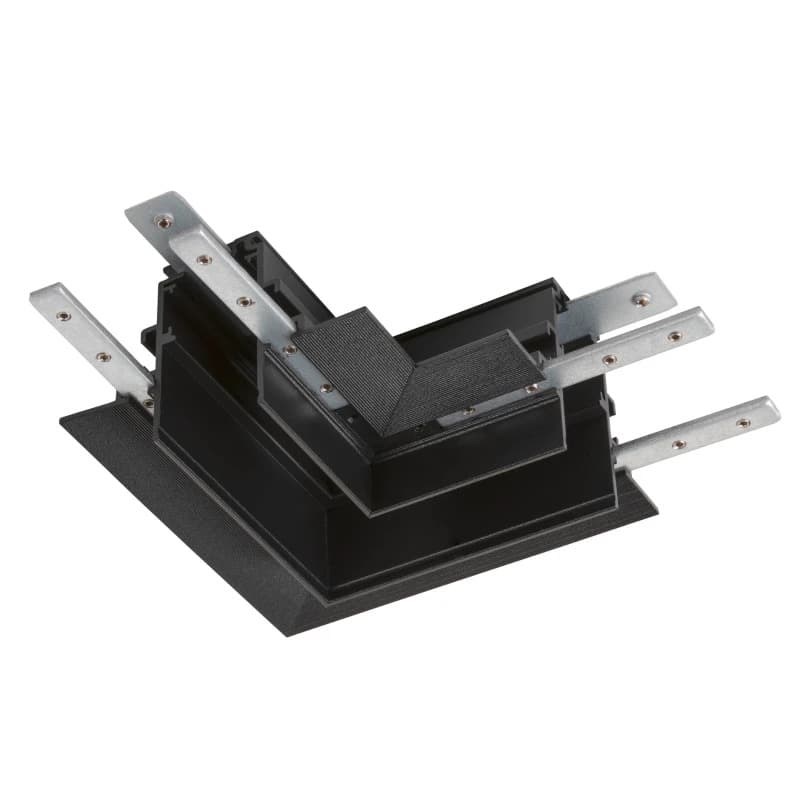 SLV Onderdeel | L-verbinder mechanisch | 48V TRACK | voor inbouwrail diep | rechts | zwart