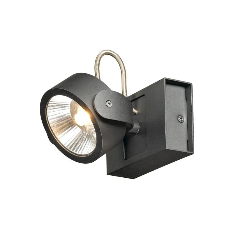 SLV LED Plafond- Wandlamp | 17W 3000K 1000lm 830 | IP20 Dimbaar Zwart | KALU