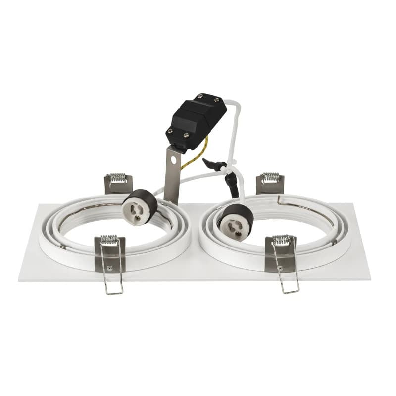 SLV LED InbouwarmatuurØmm | 2X GU10 Max 75W IP20 | Dimbaar | NEW TRIA